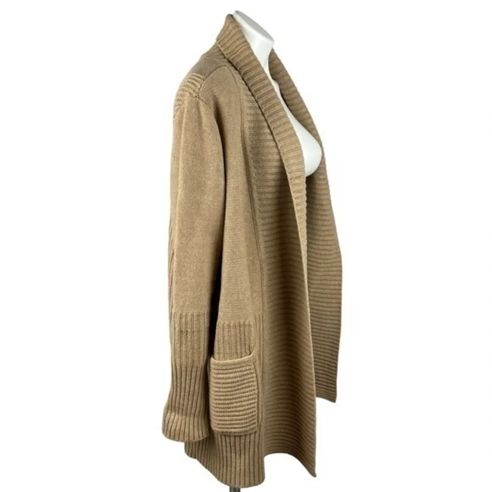 H by Halston Open Front Cardigan Sweater - NWOT | Women Large | Tan